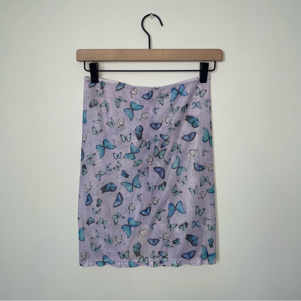 Micro Mesh Butterfly Print Skirt Swimsuit Cover Up‎ - Picture 3 of 4